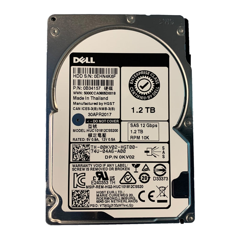 Harddisk fra DELL, modell HUC101812CSS200