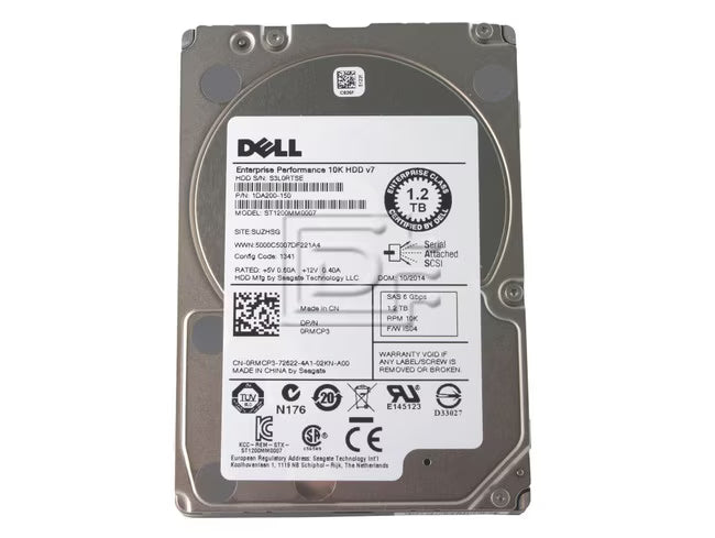 1.2 TB Dell SAS-harddisk for servere og lagringssystemer