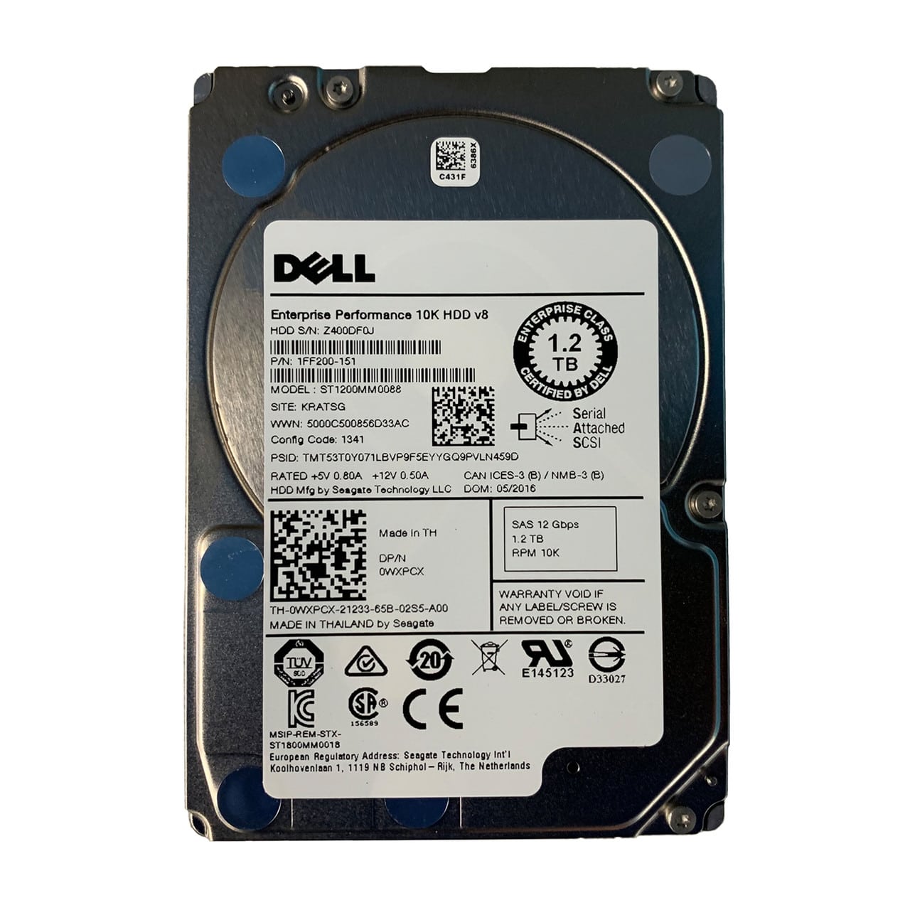 1.2 TB 10K SAS-harddisk for servere