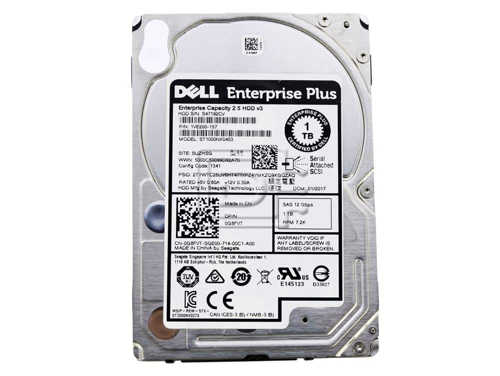 Harddisk fra Dell, modell ST1000NX0453