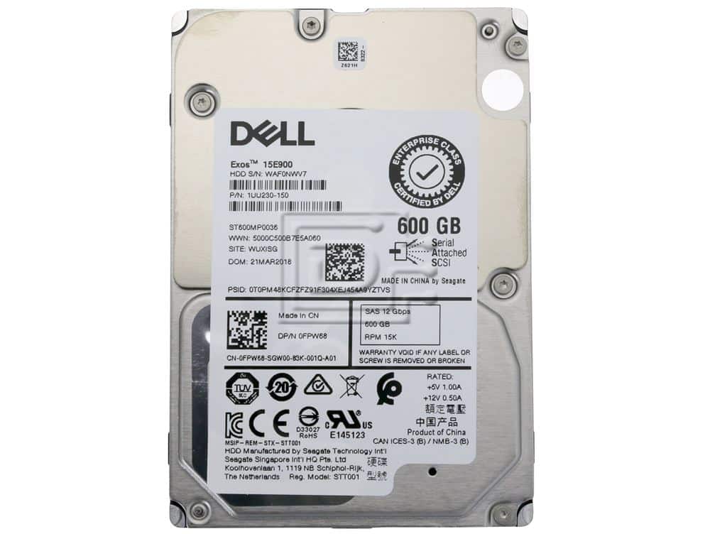 Harddisk fra DELL, modell ST600MP0036