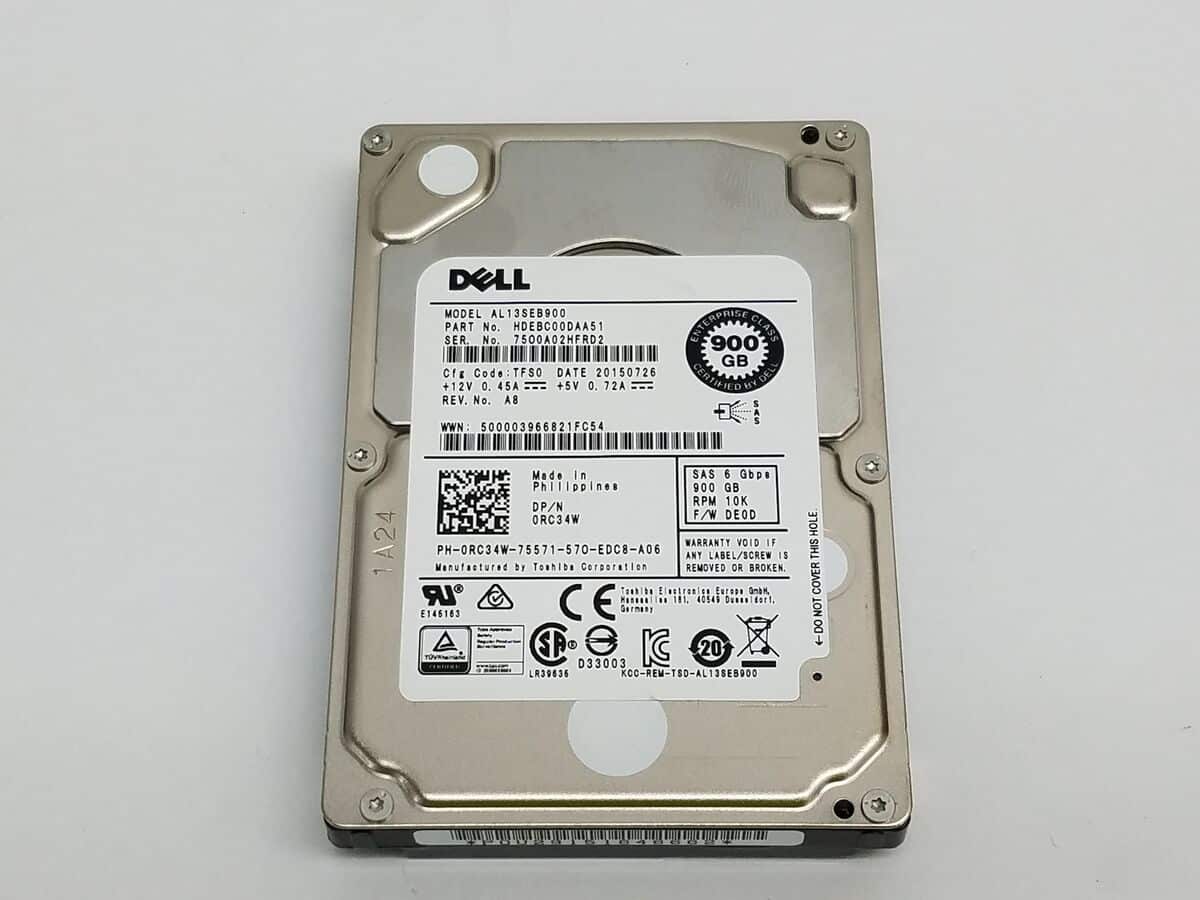 Harddisk fra Dell, modell AL13SEB900