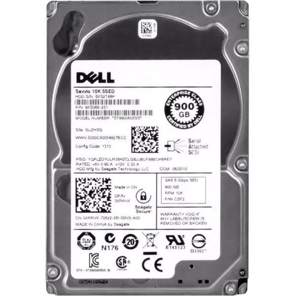 Harddisk fra Dell, modell ST9900605SS