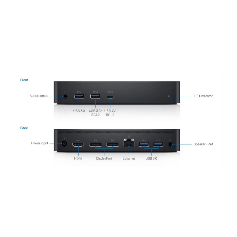 Dell D6000 USB-C Dock 130W 4K/5K DisplayPort HDMI RJ45-2