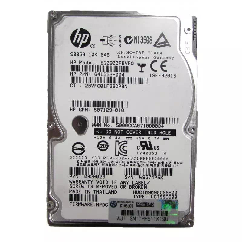 Harddisk fra HP, modell HUC109090CSS60
