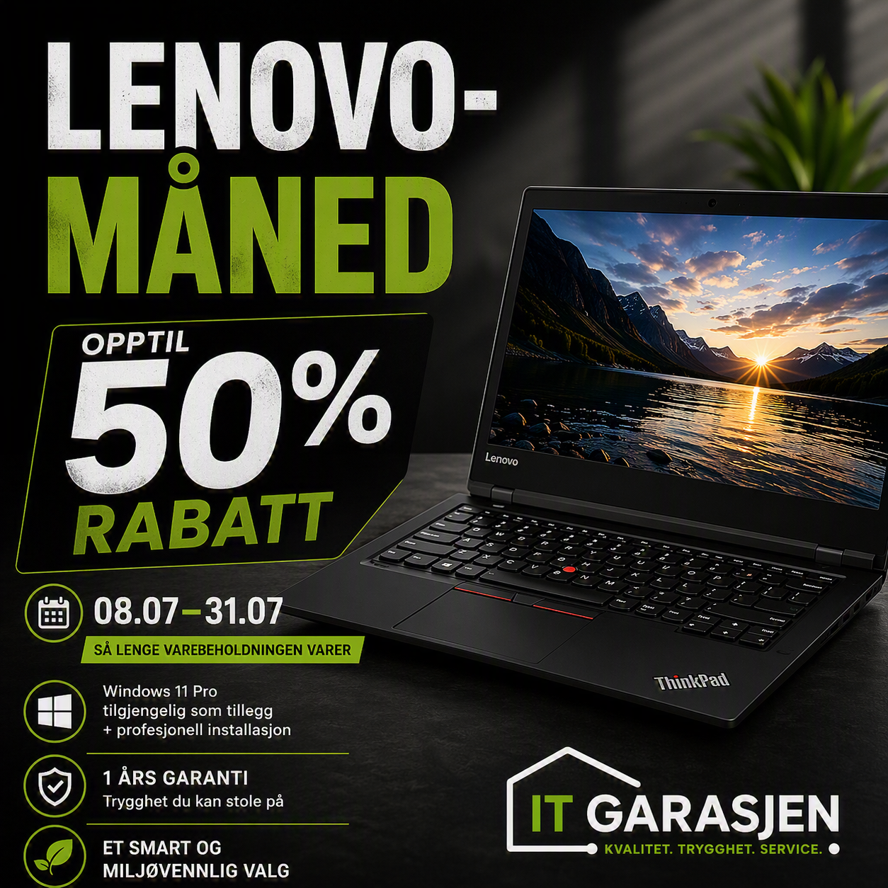 Lenovo måned med opp til 50% rabatt!-1