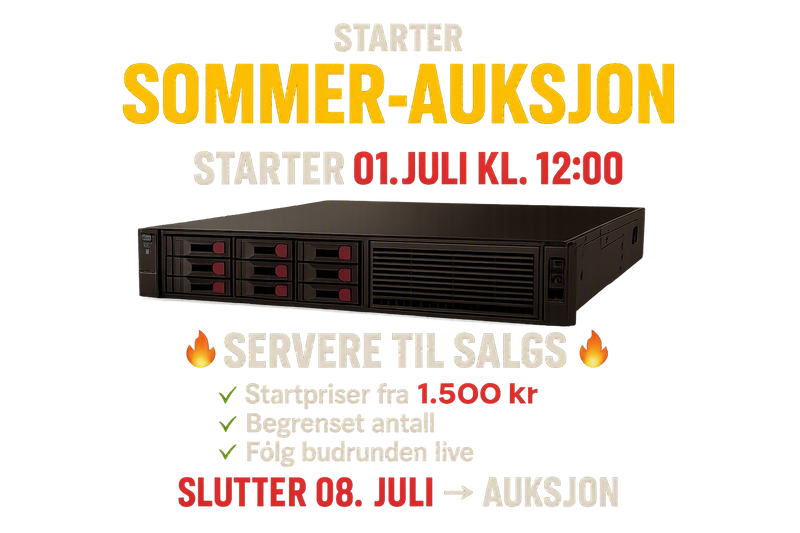 IT Garasjen starter sommerauksjon på servere!