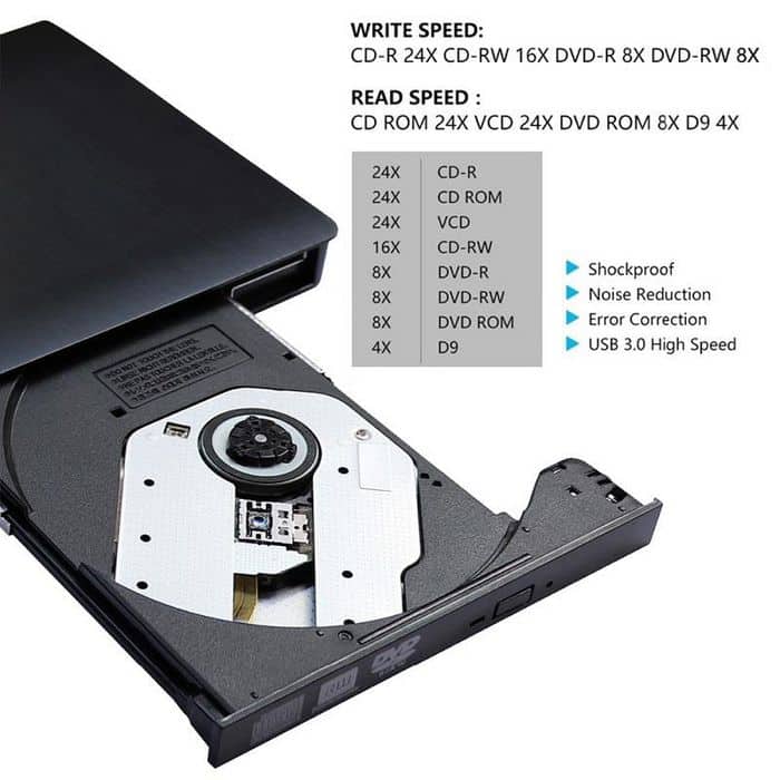 CoreParts Ekstern DVD Drive USB 3.0