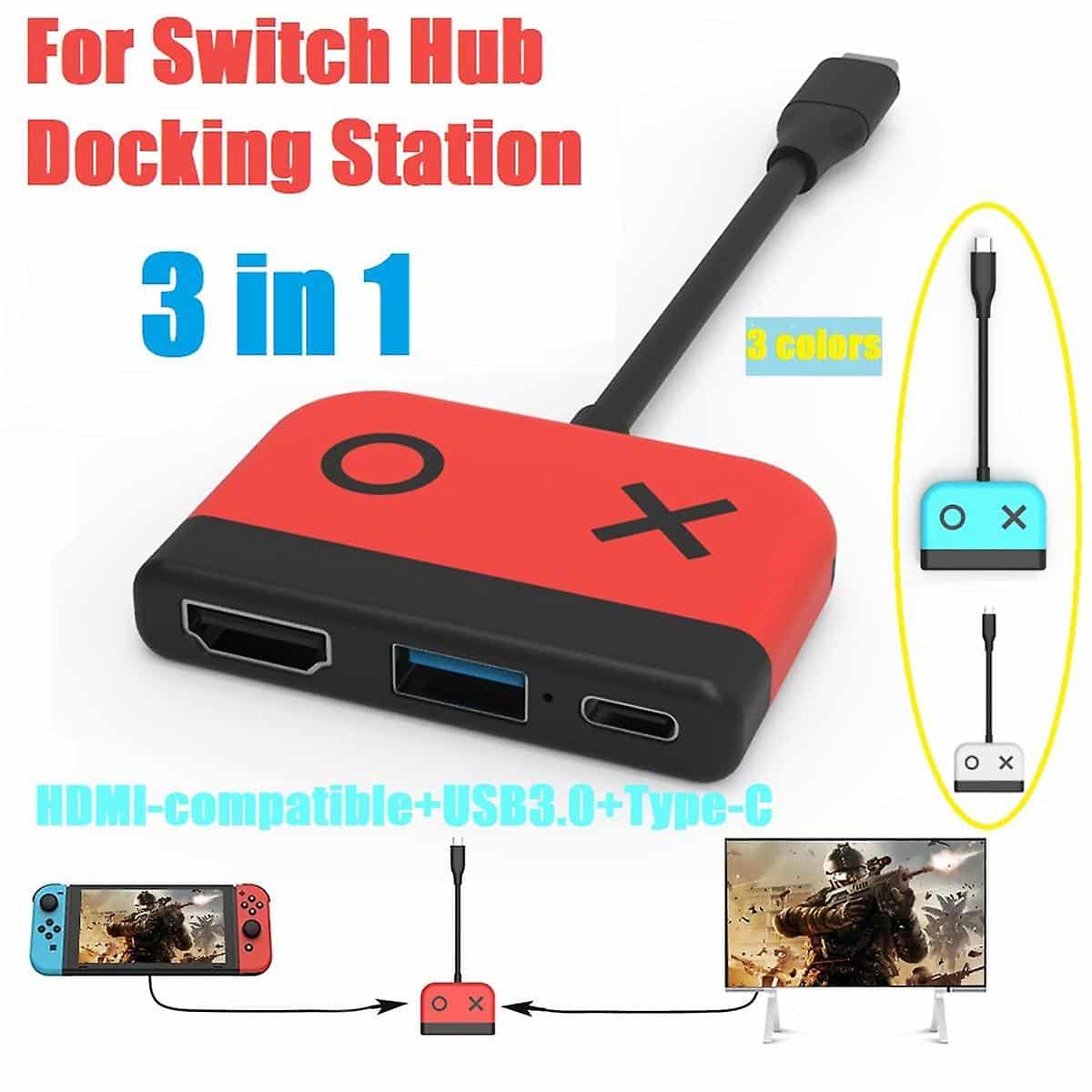 3 i 1 USB-C HUB for Nintendo Switch-2